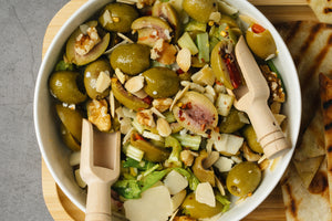 Sunita green Olives with Almonds, Celery & Parmesan