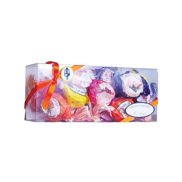 Tre Fontane | Soft Amaretto Fruit Transparent Box 250g | Gluten Free